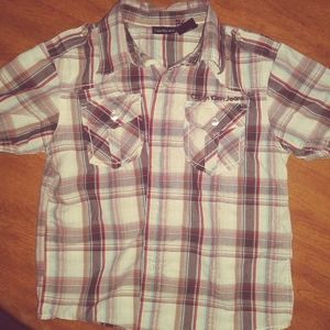 Calvin Klein boys button up shirt